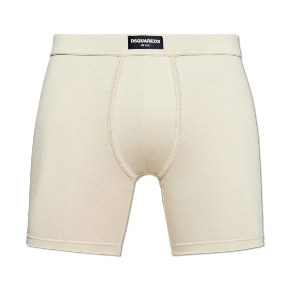 Dsquared2 Herr Beige Underkläder 2XL, Bomull, Cotton Boxershorts Med Logga