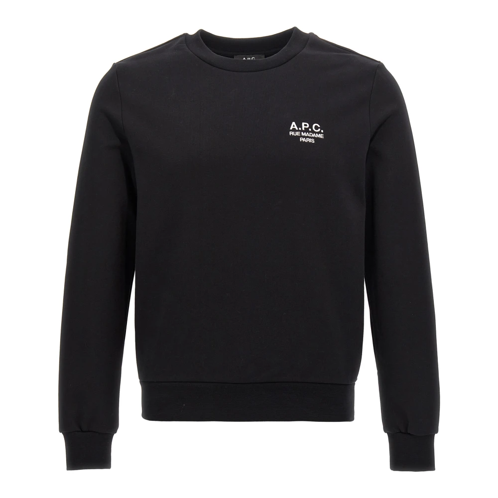 A.p.c. Svart Rue Madame Bomull Sweatshirt
