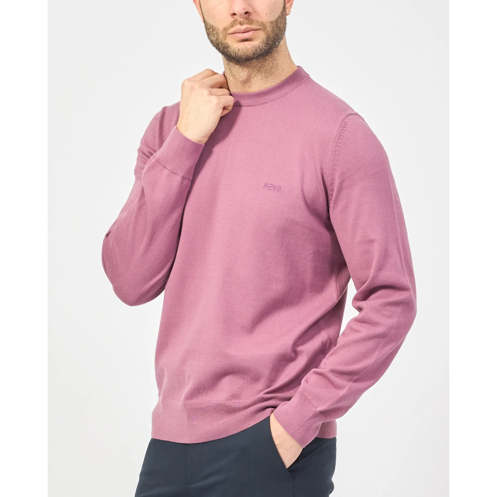 Hugo Boss Paarse Heren Pacas T-shirt met Logo Purple Heren
