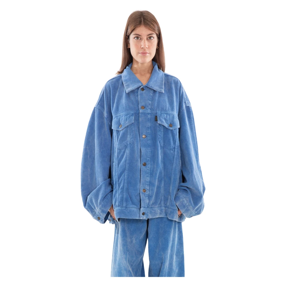 Haikure Velvet Oversize Jacket in T0171 Blue Dames