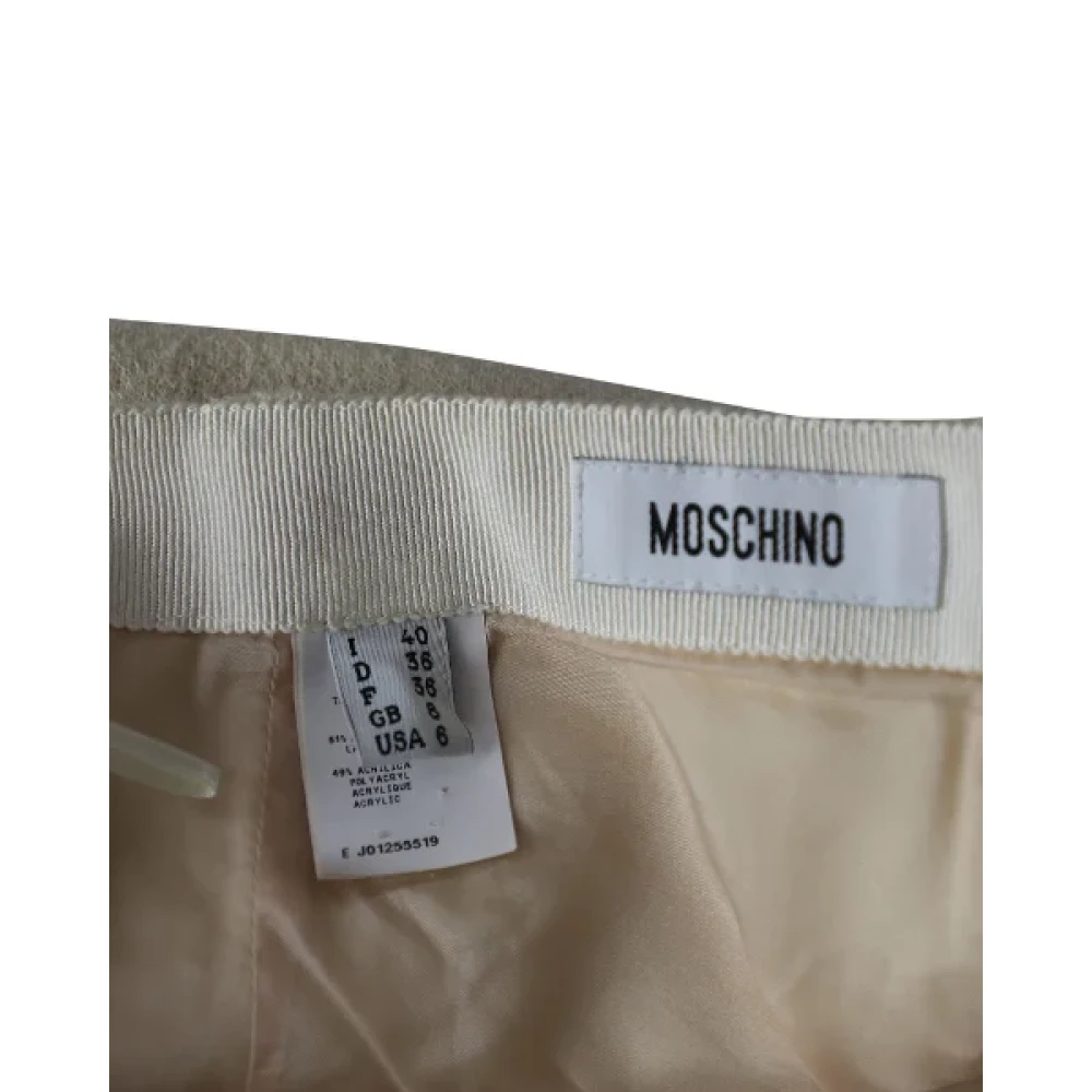 Moschino Pre-Owned Pre-owned Wool bottoms Beige Dames