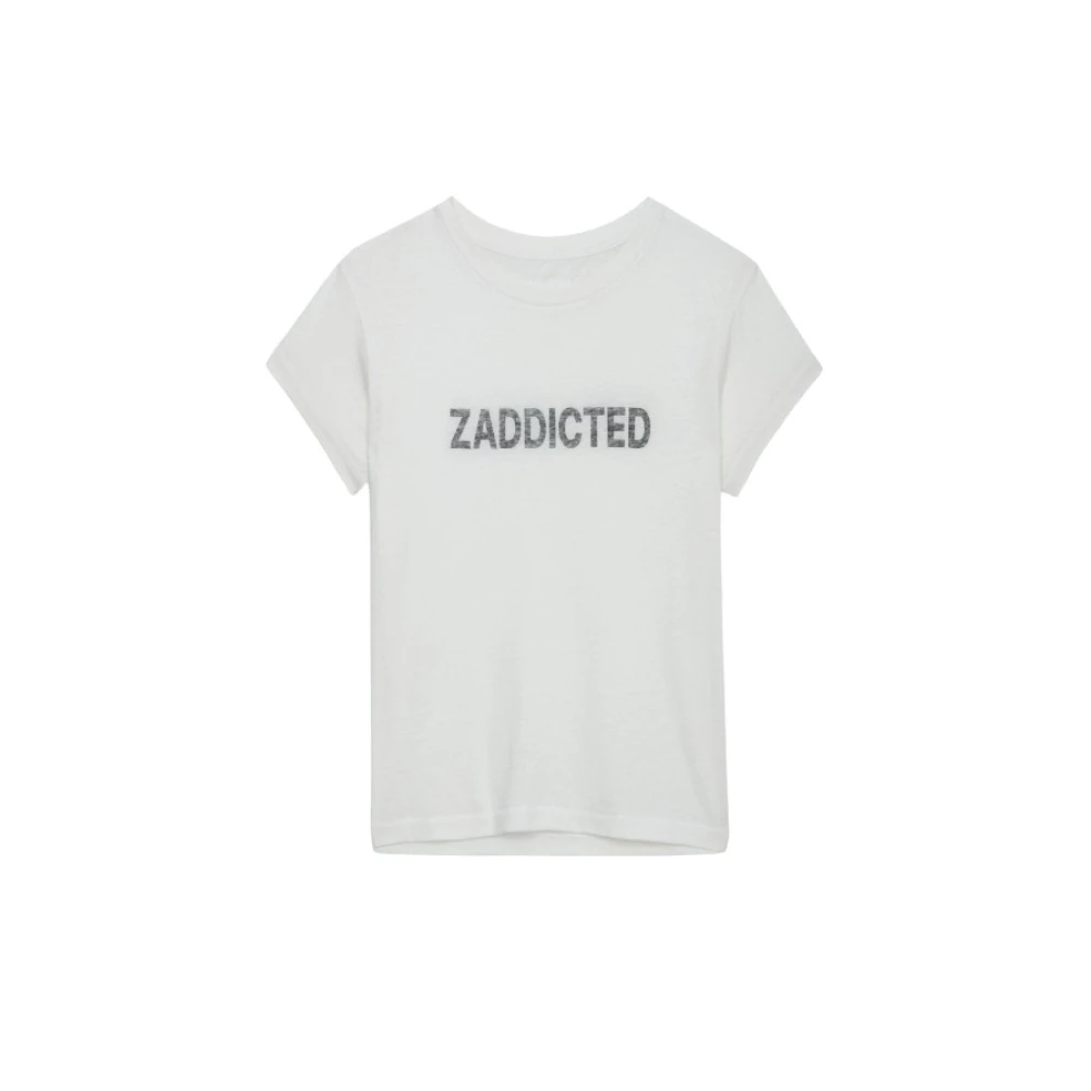 Zadig & Voltaire Ecru Ronde Hals T-shirt en Polo Beige Dames