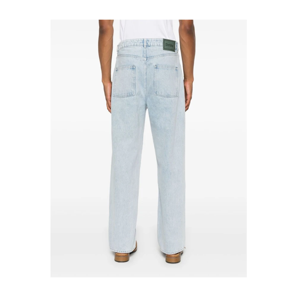 Drole de Monsieur Lichtblauwe Corduroy Detail Jeans Blue Heren