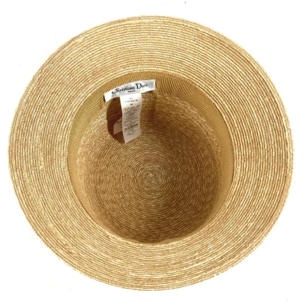 Dior Vintage Pre-owned Fabric hats Beige Dames
