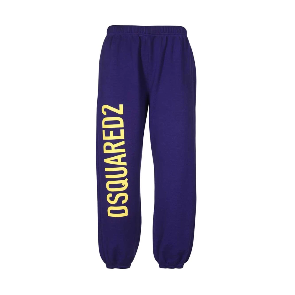 Dsquared2 Katoenen trainingsbroek met logodetail Purple Dames