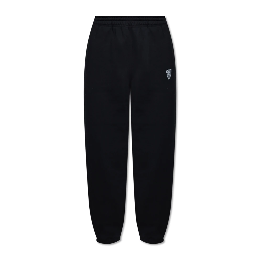 Burberry Sweatpants met bedrukt logo Black Heren