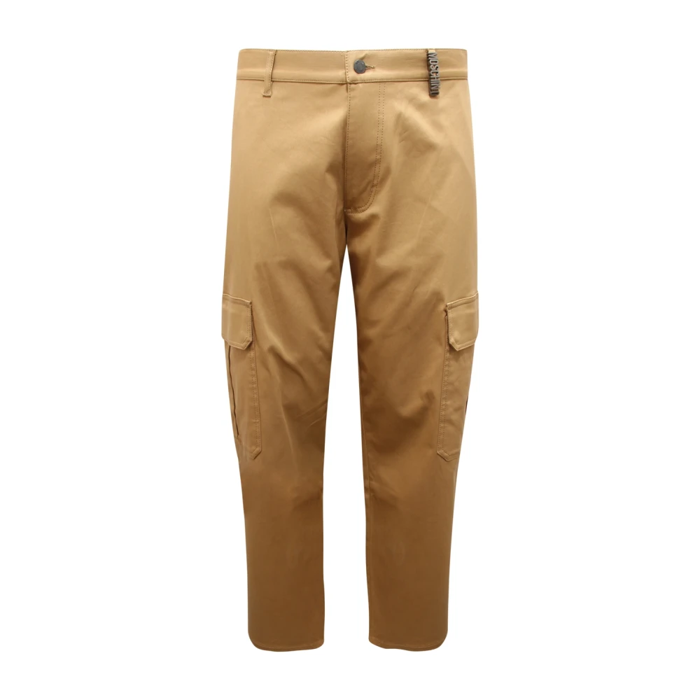 Moschino Men's Beige Cargo Couture Trousers - Straight Trousers - L - Trousers