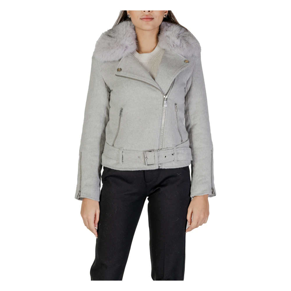 Guess Grijze Wollen Jassen & Mantels Gray Dames