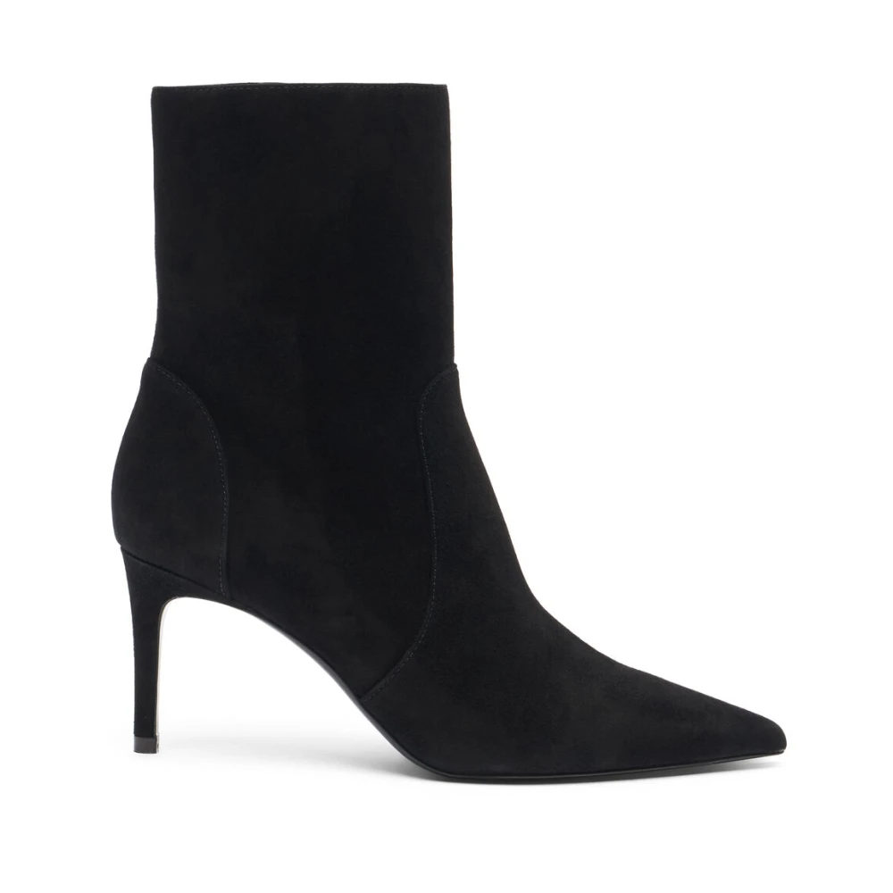 Stuart Weitzman Women's Black Heeled Boots, 5 Uk, Stuart Power Zip 75
