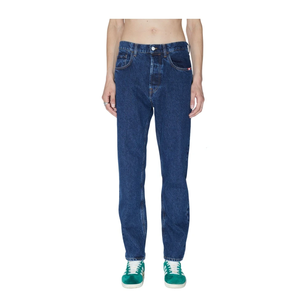 Amish Denim Straight Jeans met Iconische Details Blue Heren