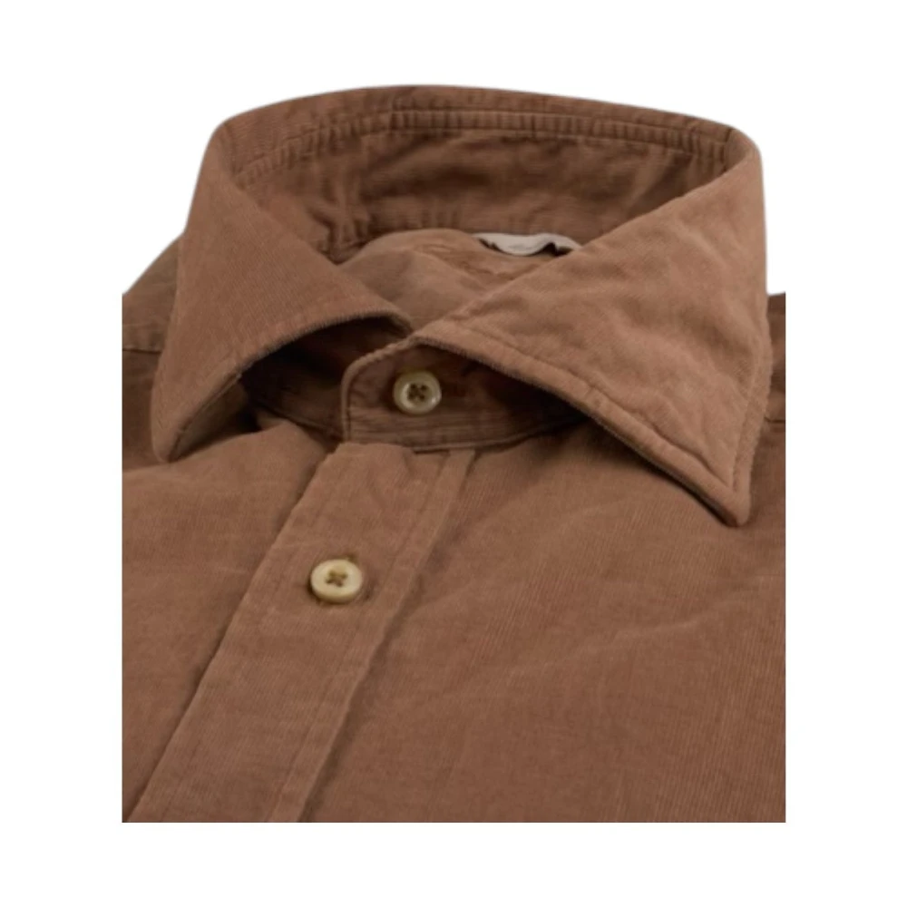 Stenströms Slim Fit Corduroy Overhemd Brown Heren