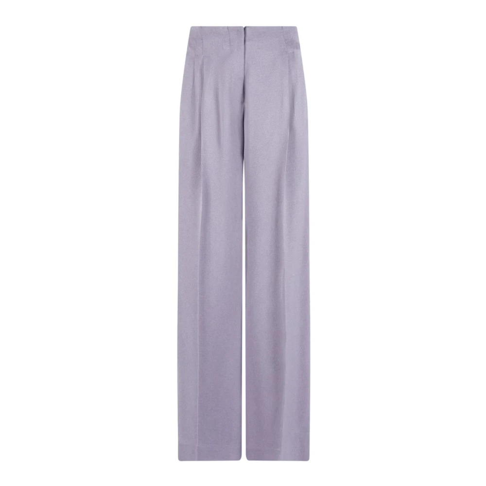 Emporio Armani Paarse Broek met Grosgrain Detail Purple Dames