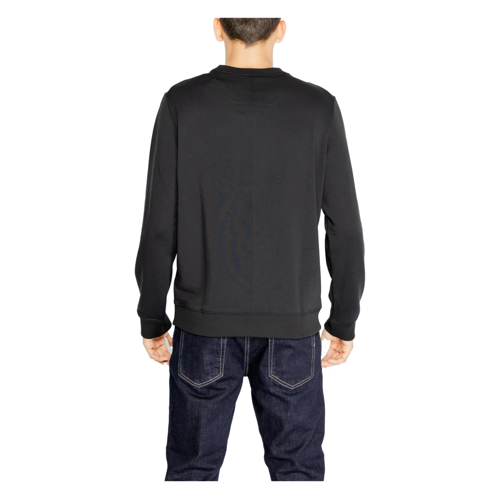 Calvin Klein Zwarte Ronde Hals Sweatshirt voor Mannen Black Heren