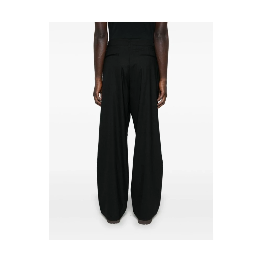 Family First Zwarte Interlock Weave Straight Leg Broek Black Heren