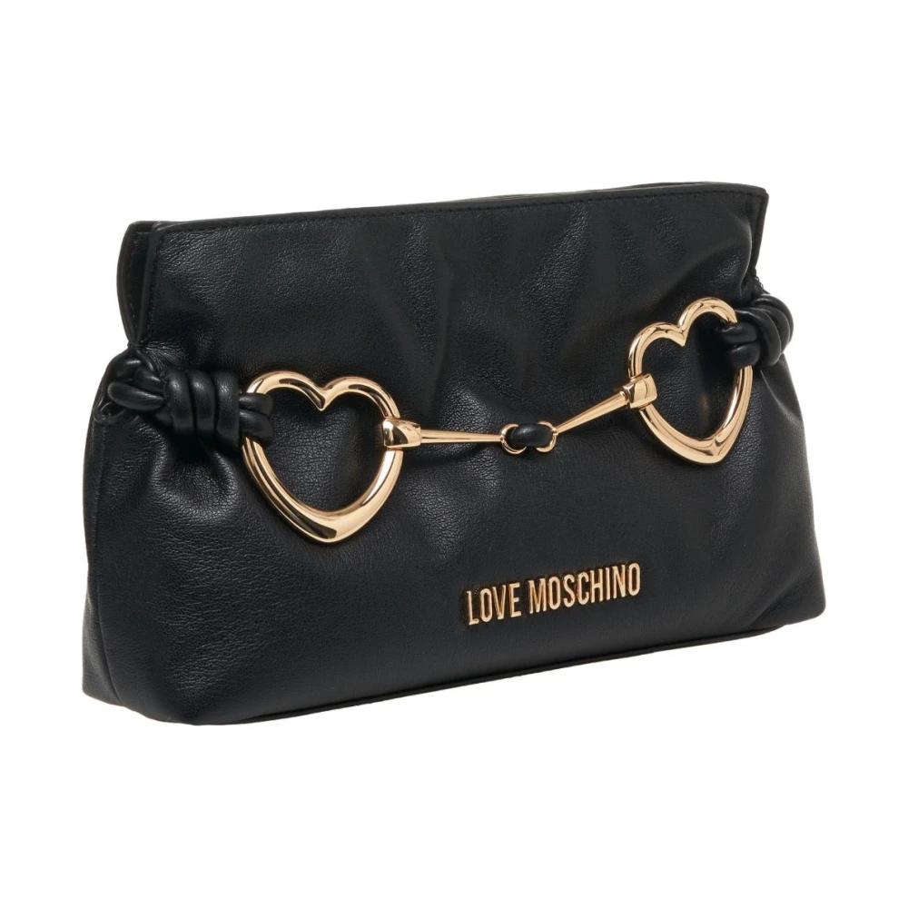 Love Moschino Stijlvolle Zwarte Clutch met Logodetail Black Dames