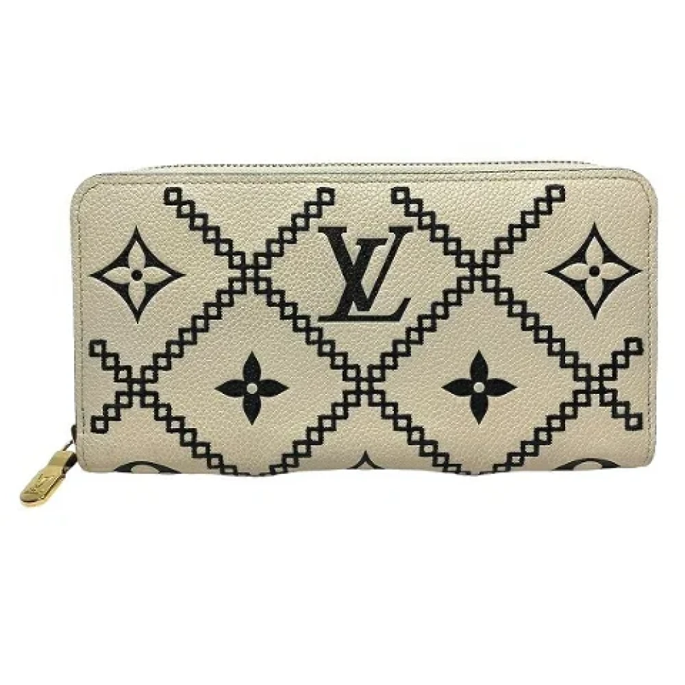 Louis Vuitton Vintage Pre-owned Leather wallets Beige Dames