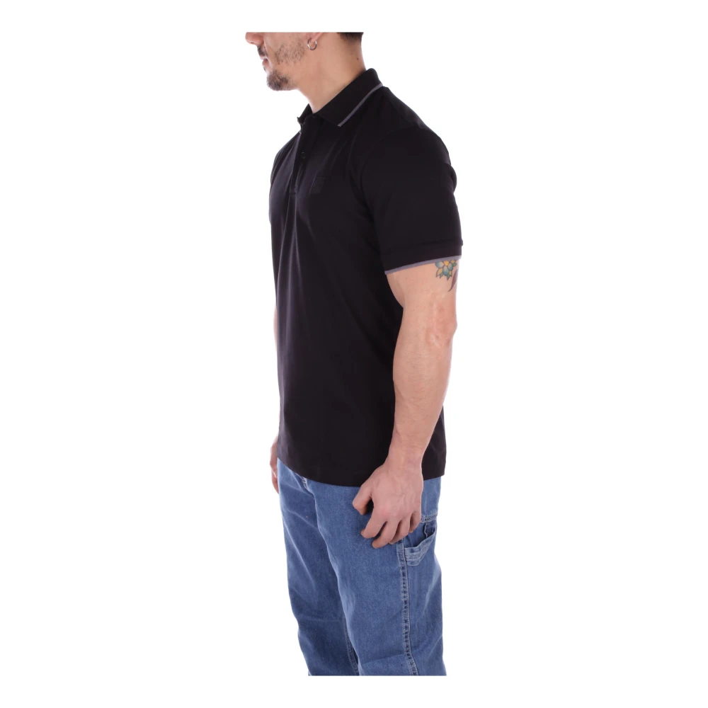 Hugo Boss Zwart Logo Front Polo Shirt Black Heren