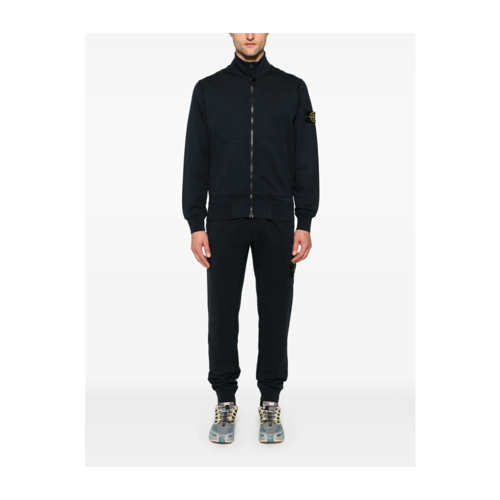 Stone Island Blauwe Katoenen Joggingbroek Blue Heren