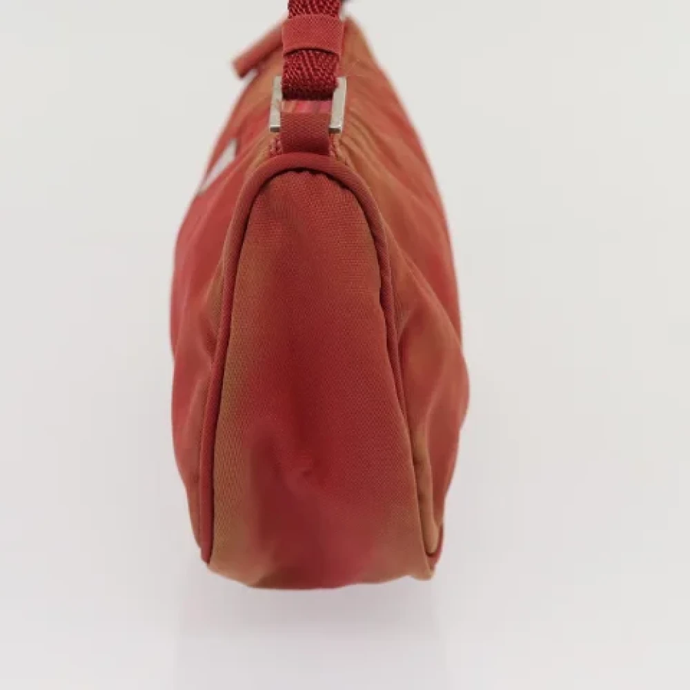 Prada Vintage Pre-owned Nylon pouches Red Dames