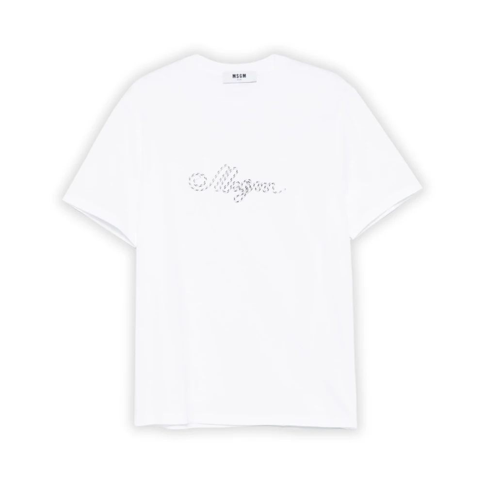 Msgm - Tops > T-Shirts - White - Msgm - Modalova