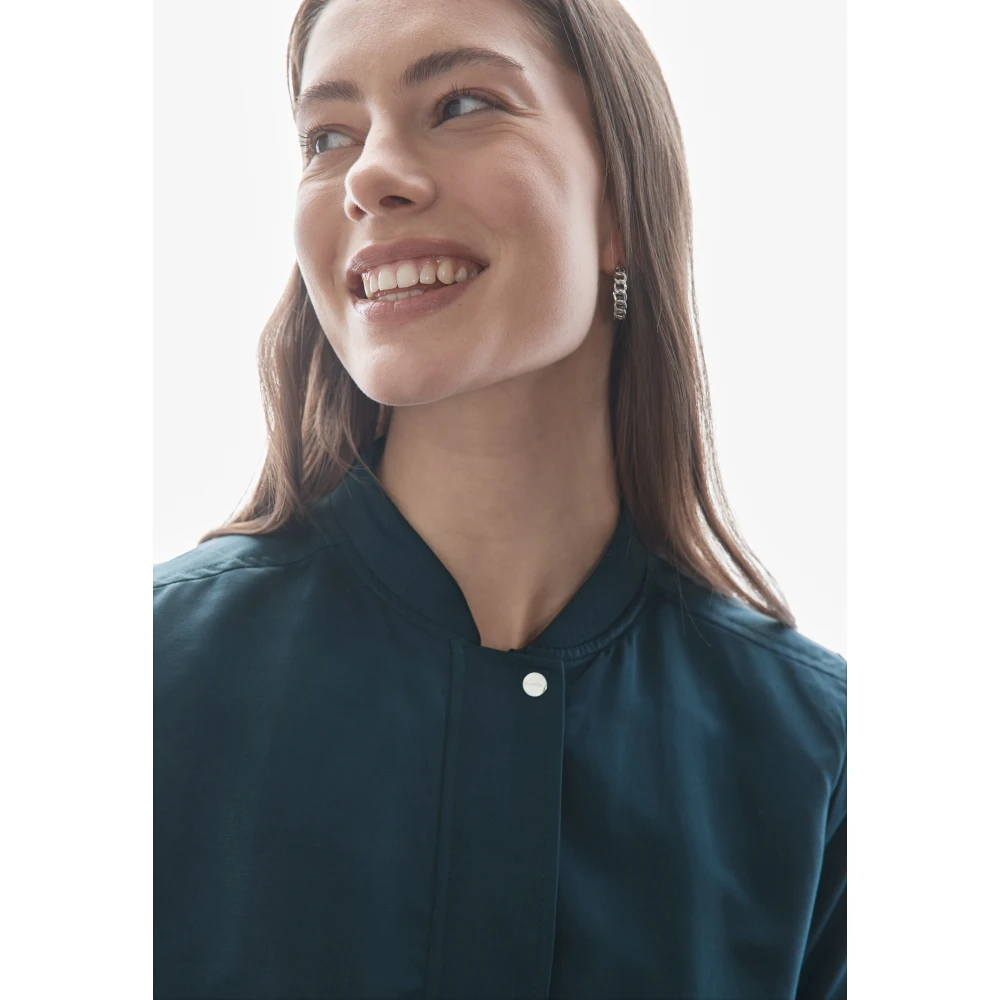 Street One Zijden Blouson Jas Green Dames