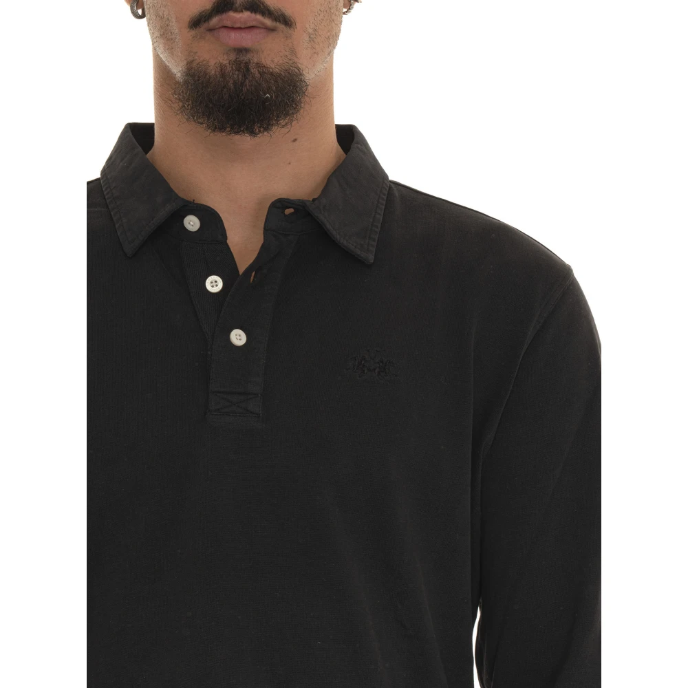 LA MARTINA Klassieke Polo Shirt voor Mannen Black Heren