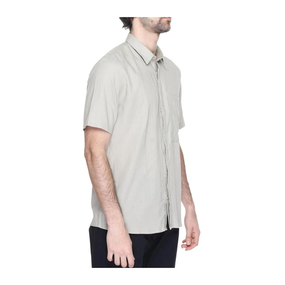 Antony Morato Beige Linen Blend Short Sleeve Shirt Beige Heren