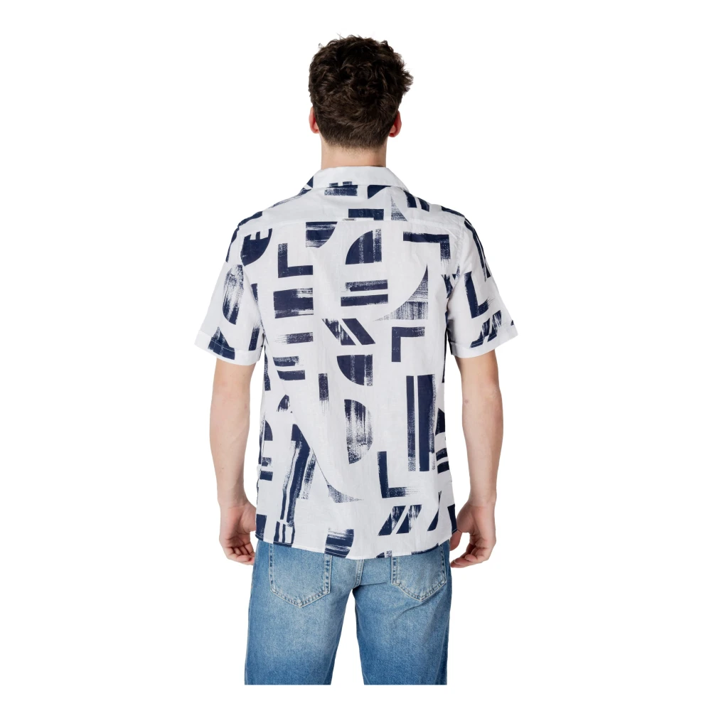 Antony Morato Geometrisch Patroon V-hals Shirt Multicolor Heren