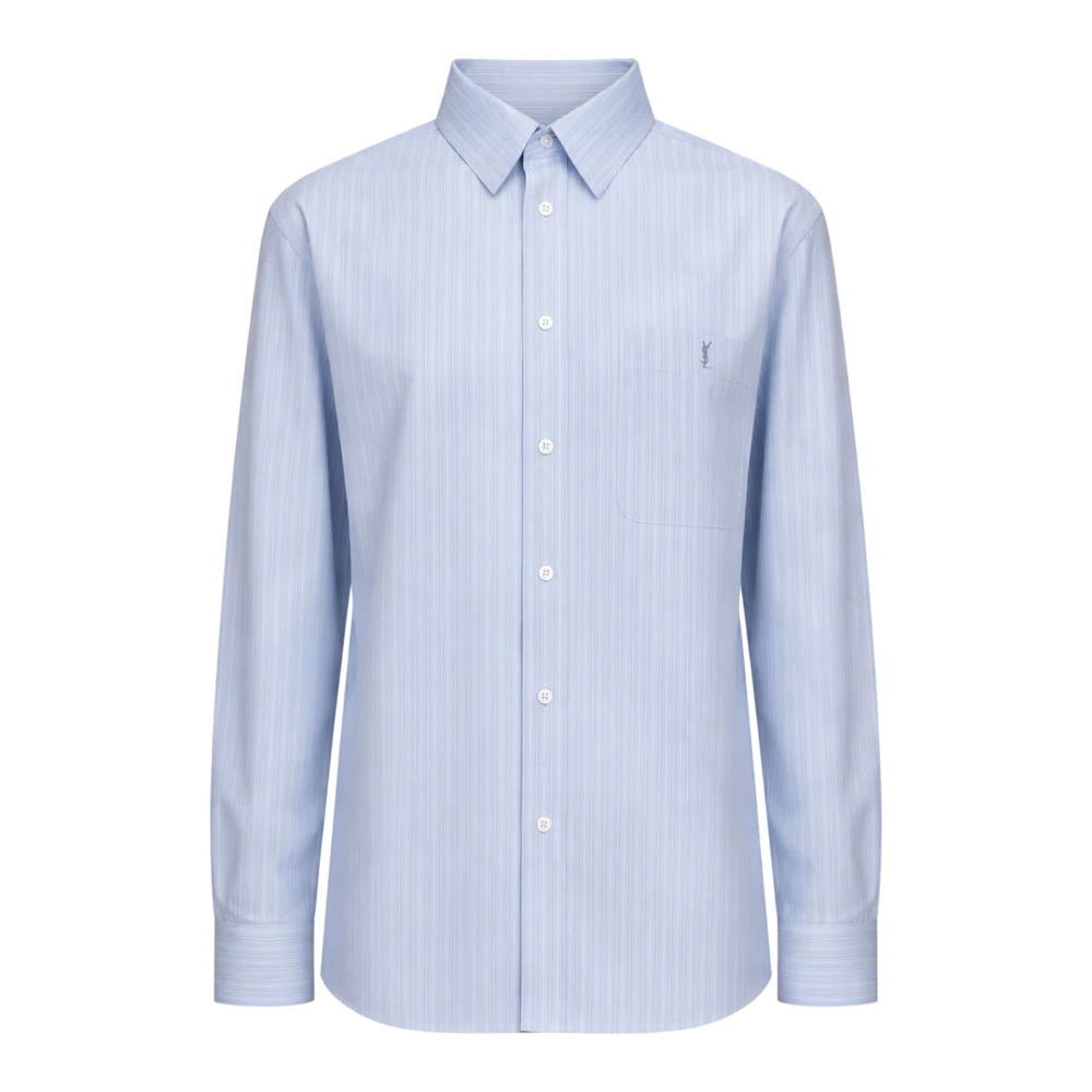 Saint Laurent Women's Blue Shirts, L, Cassandre Shirt