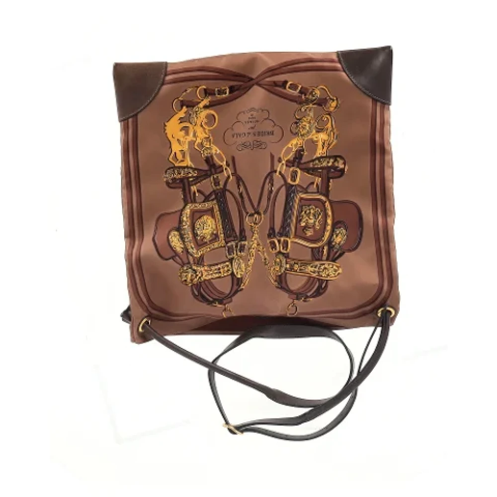 Hermès Vintage Pre-owned Silk shoulder-bags Brown Dames