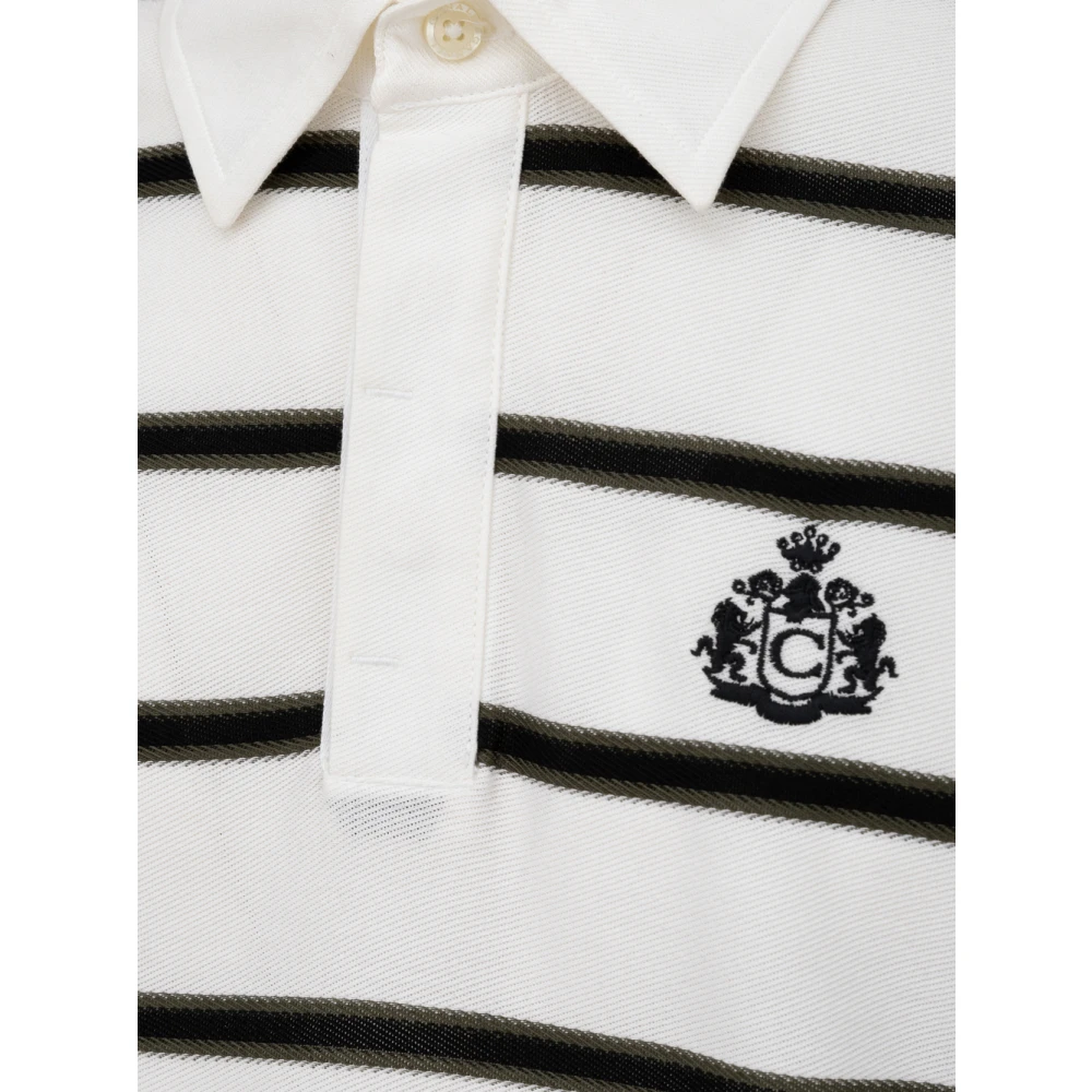 Canali Gestreept poloshirt met lange mouwen White Heren