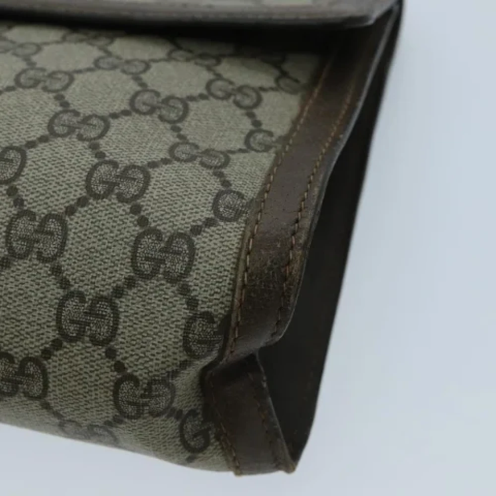 Gucci Vintage Pre-owned Leather clutches Brown Dames