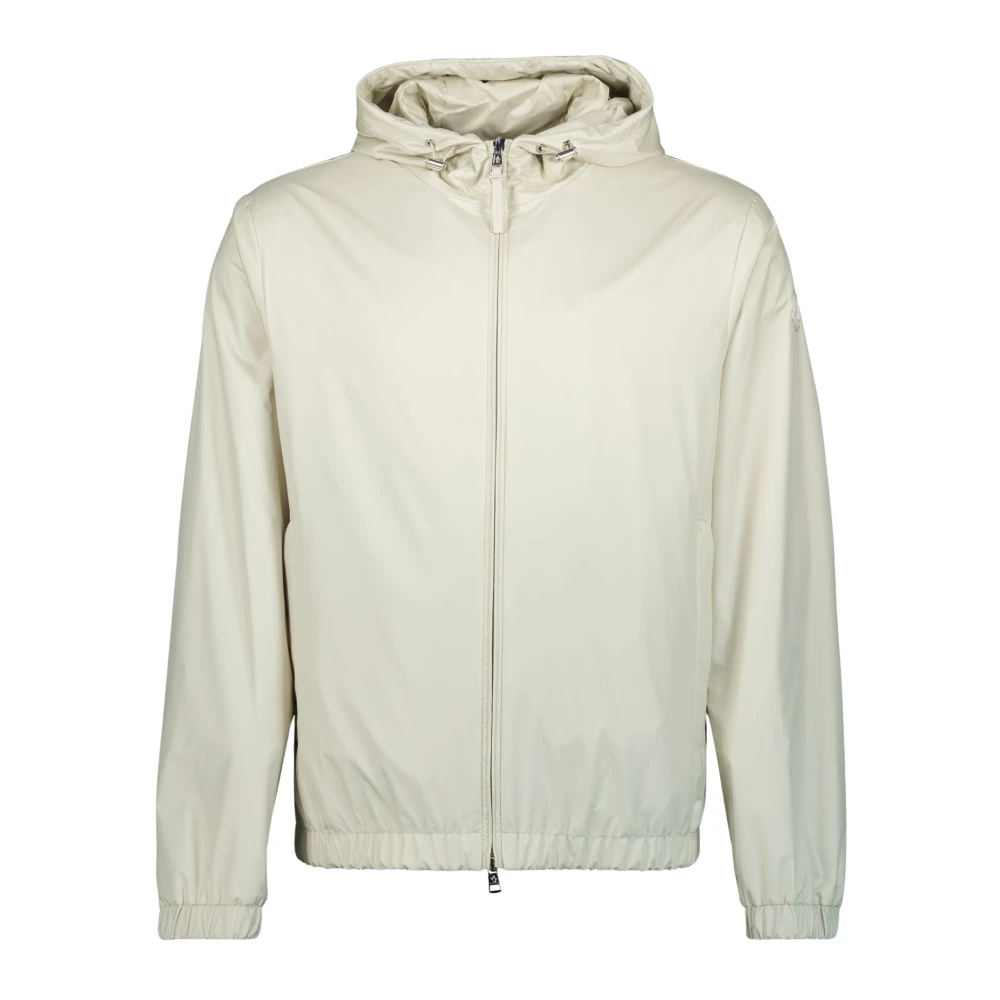 Moncler White Domene Windbreaker - Male - Light Jackets - Xl - Jackets