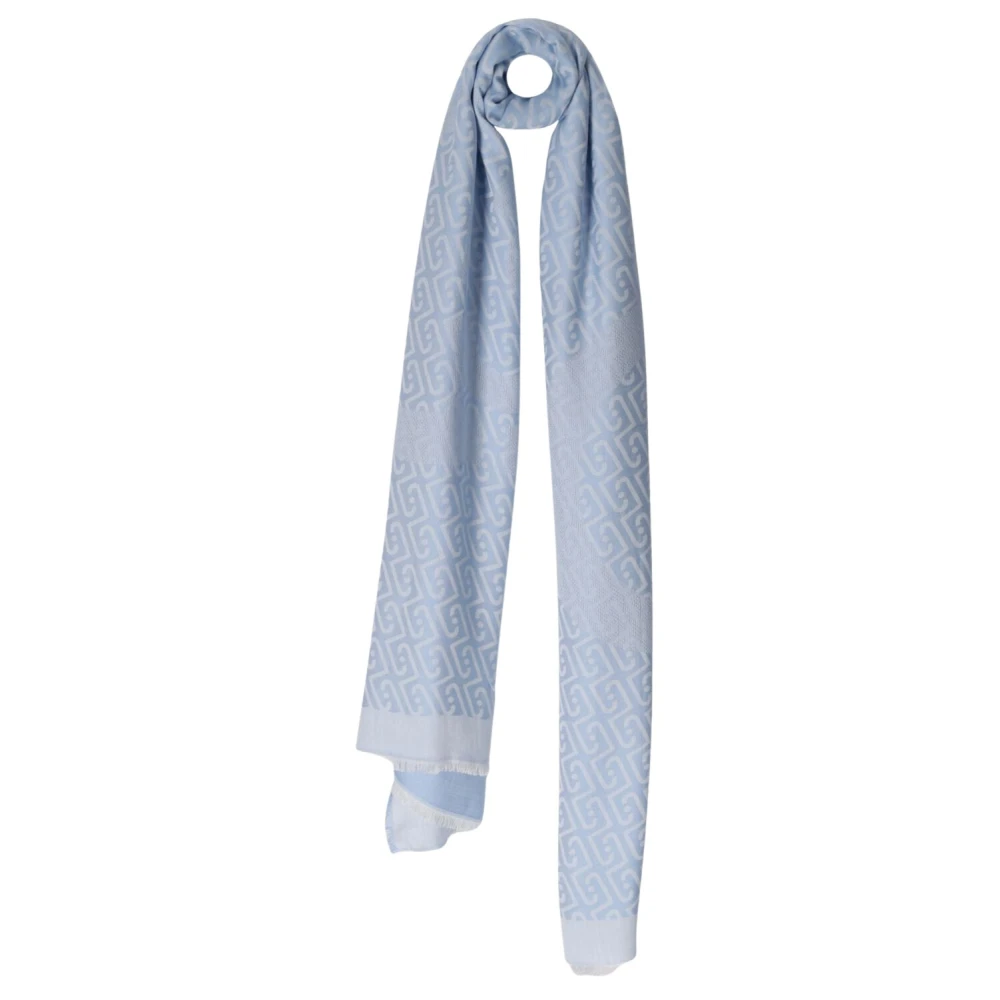 Liu Jo Vrouw Blauw Accessoires Dames, One Size, Logo Sjaal
