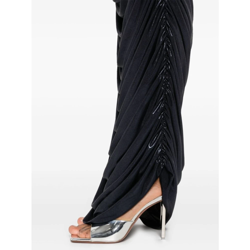 Norma Kamali Navy Blauwe Enkellange Mouwloze Jurk Blue Dames