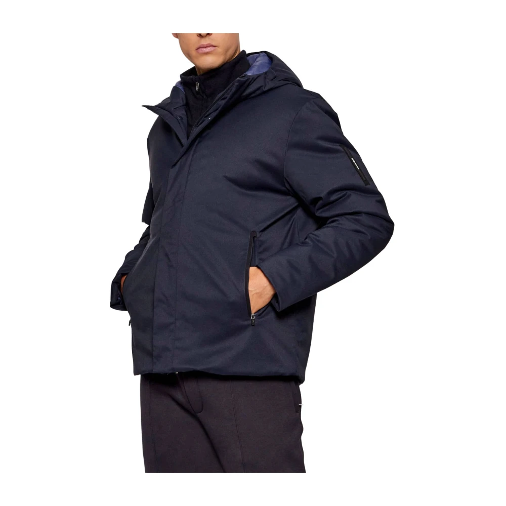 Emporio Armani Ea7 Men's Blue Winter Jackets, Xl, Mountain Tech Hooded Jacket