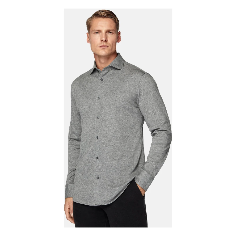 Boggi Milano Pique Polo Shirt Regular Fit Blue Heren