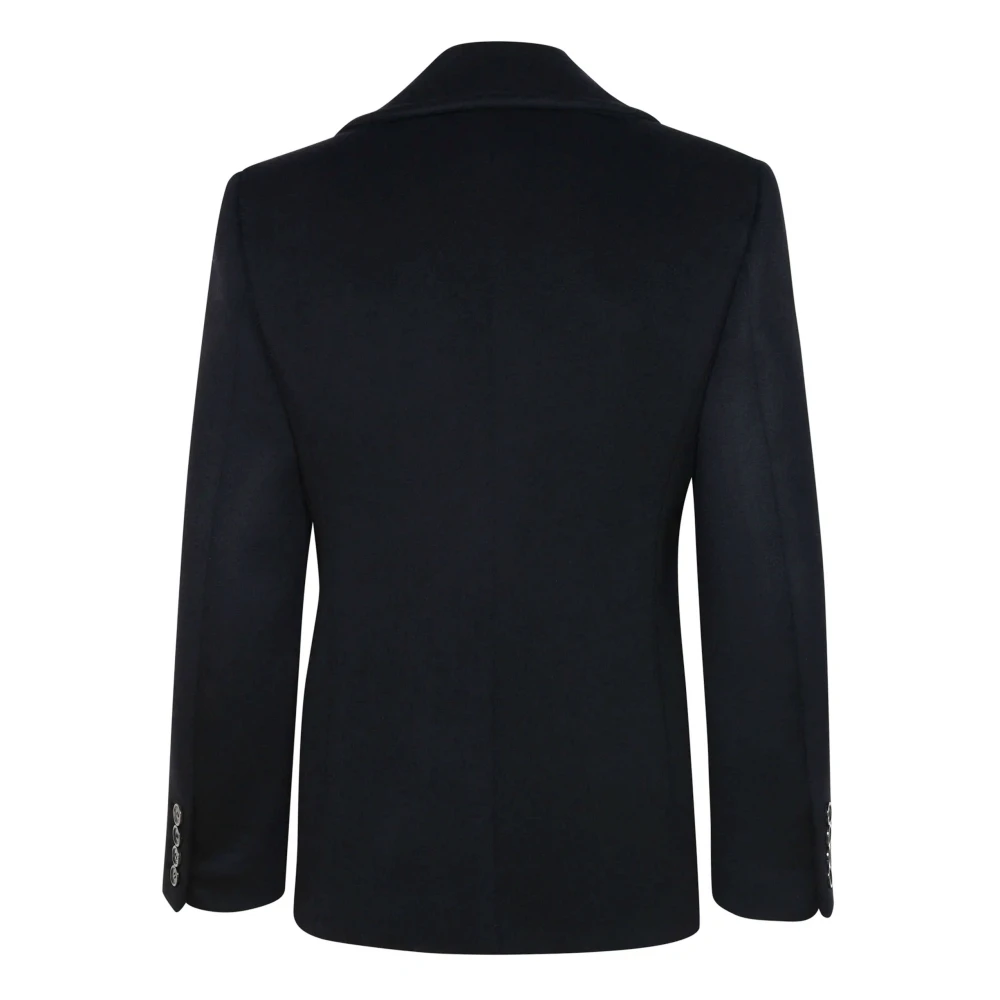 Saint Laurent Dubbelborst Jas Black Heren