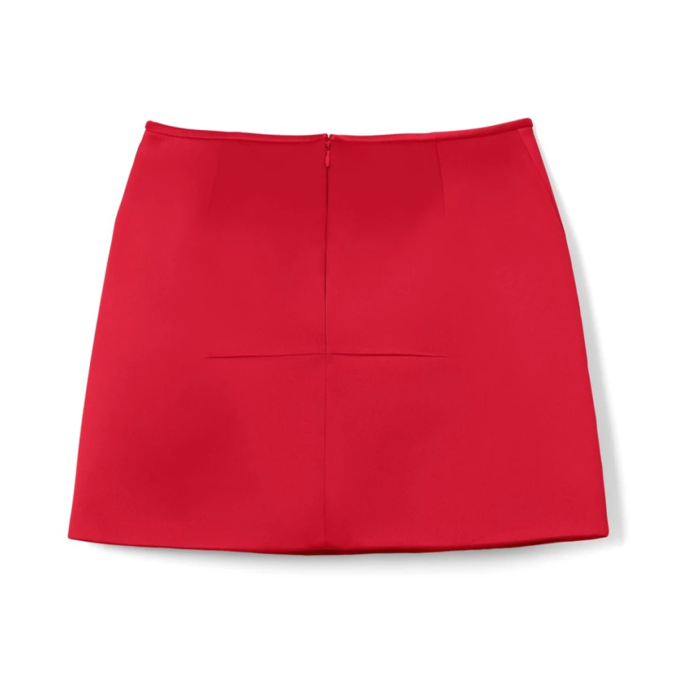 Marc Jacobs Rode Satijnen Bias Gesneden Rok Red Dames