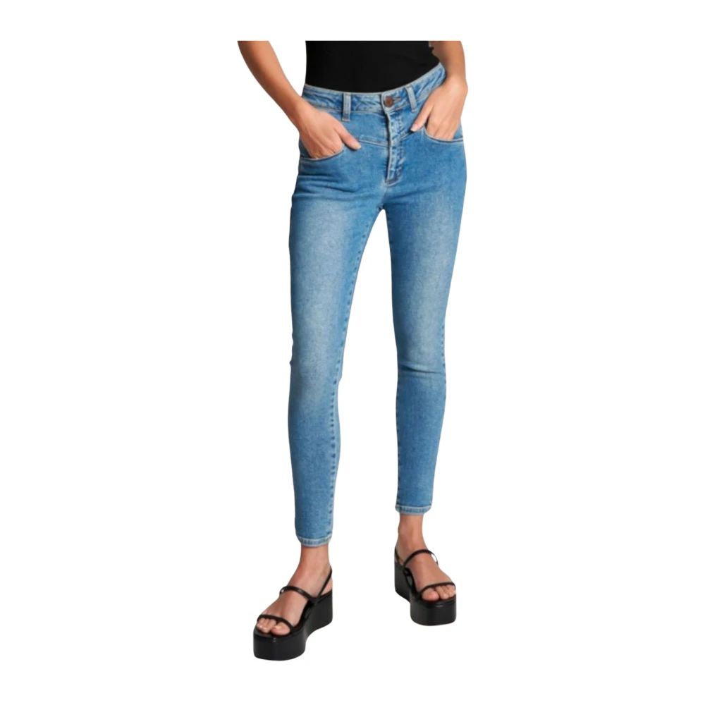 One Teaspoon Blauwe Skinny Preachers Jeans Blue Dames