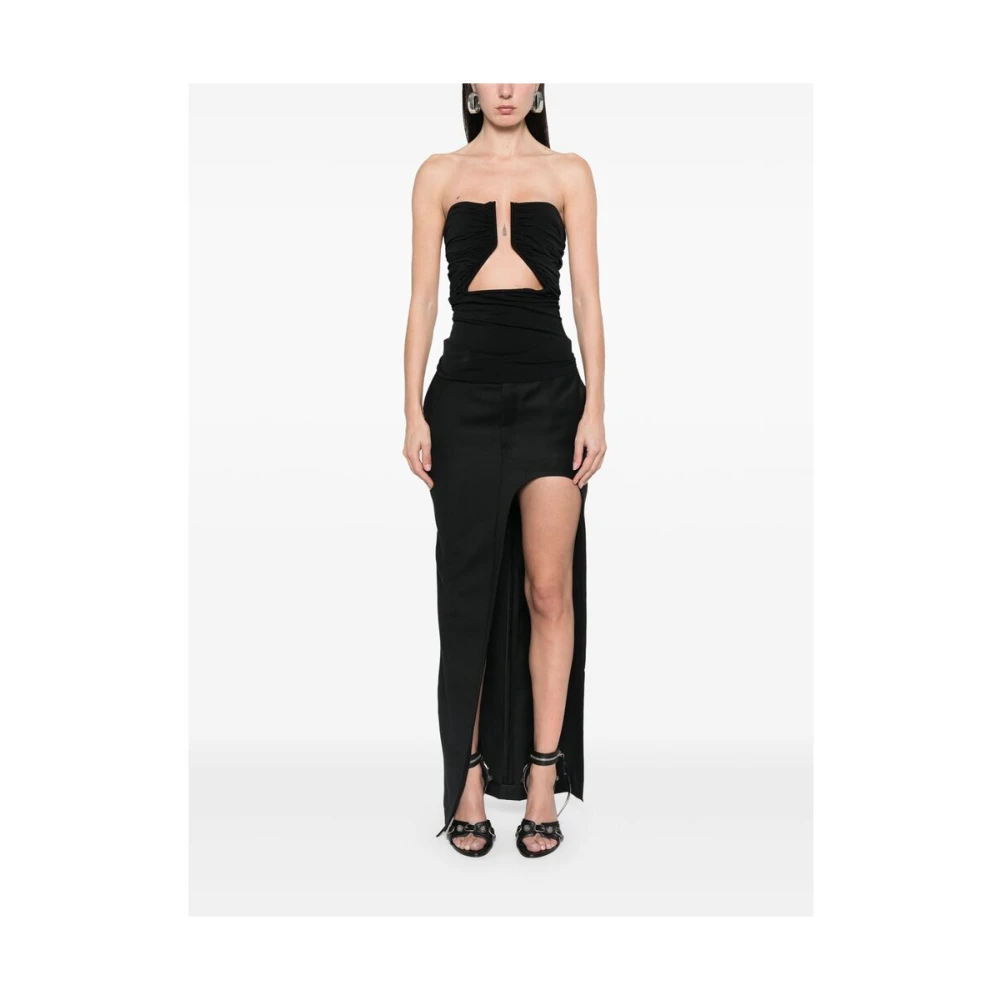 Rick Owens Off-Shoulder Cut-Out Top Black Dames