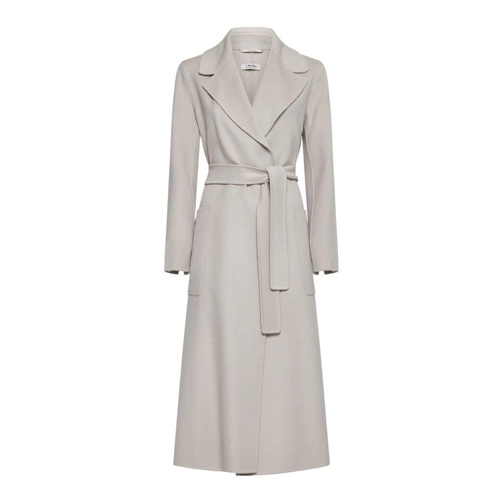 Max Mara Elegante Beige Wollen Jas Beige Dames