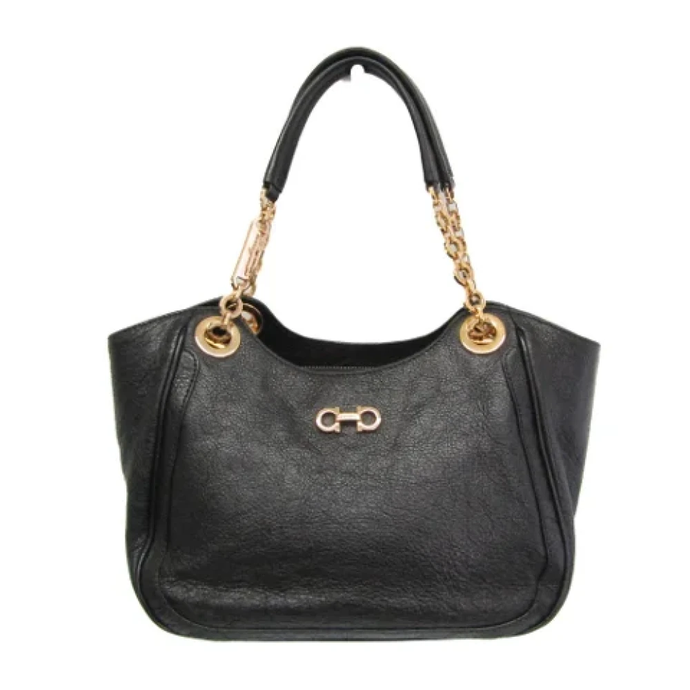 Salvatore Ferragamo Pre-owned Leather handbags Black Dames