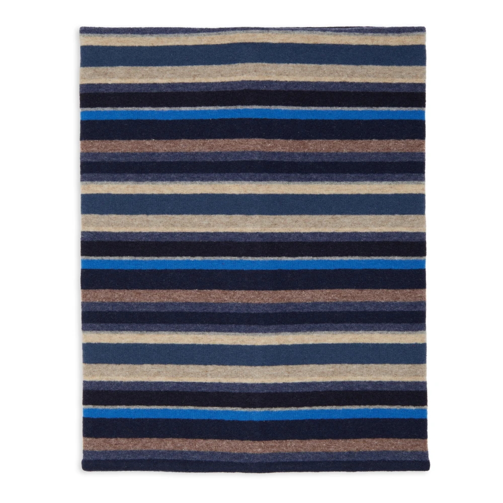 Gallo Unisex blauwe fleece sjaal met veelkleurige strepen Multicolor Unisex