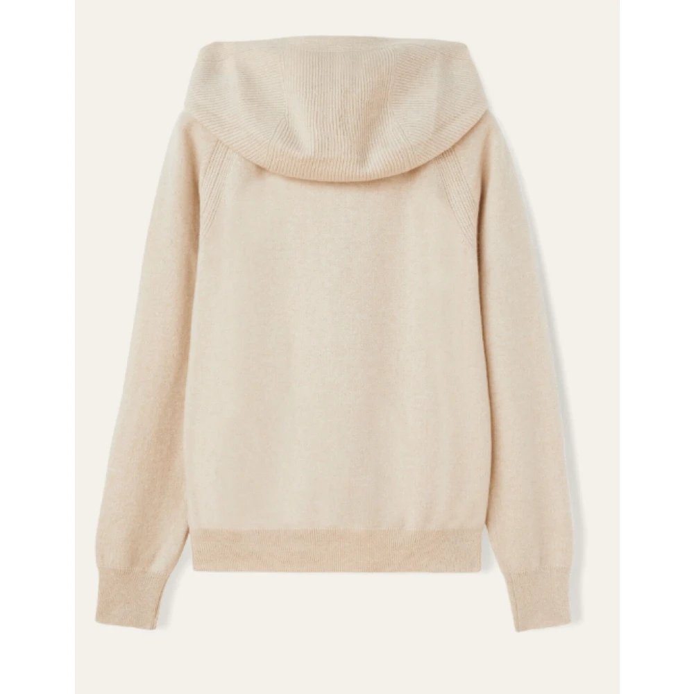 Loro Piana Kasjmier Gebreide Hoodie en Broek Set Beige Dames