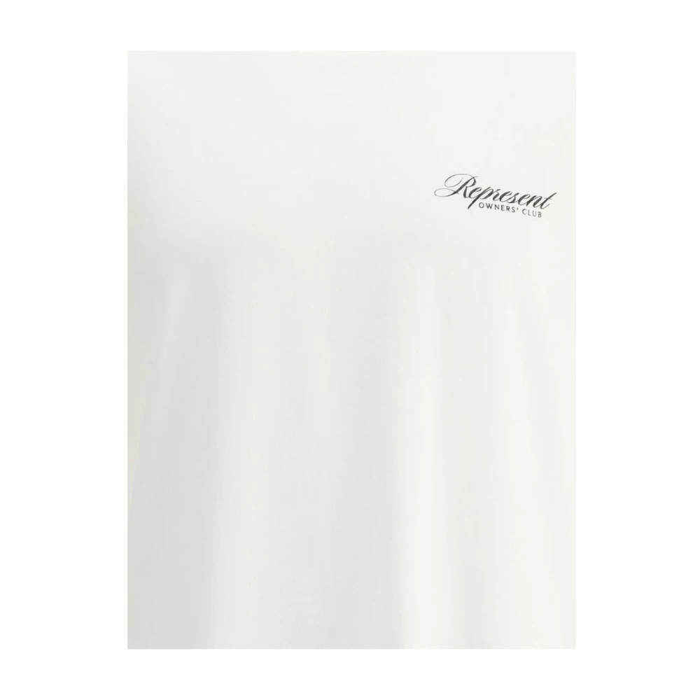 Represent Monochrome Katoenen Tee met Iconisch Monogram White Heren