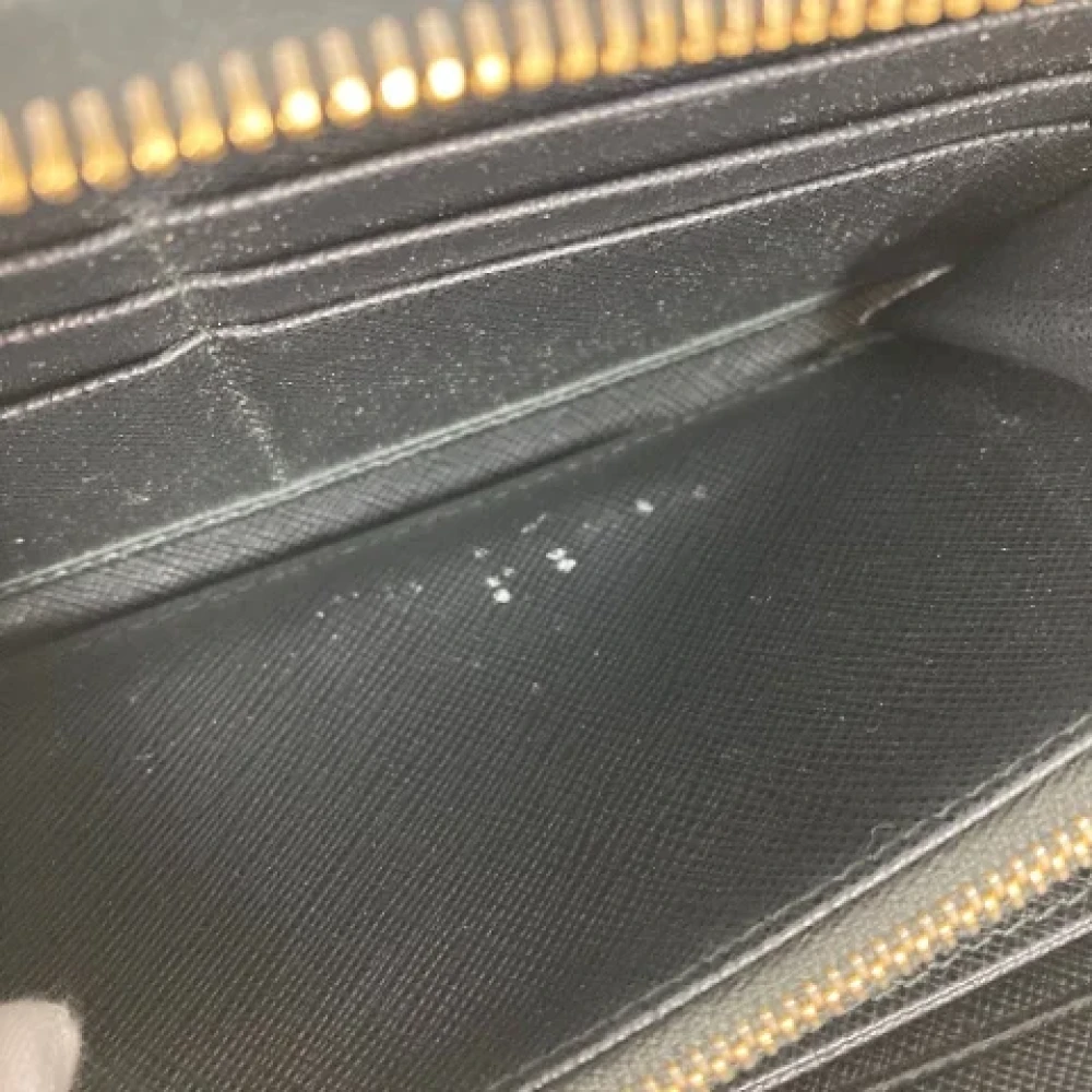 Prada Vintage Pre-owned Leather wallets Black Dames