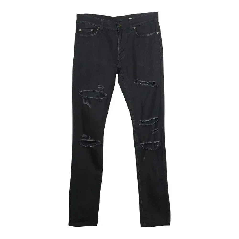 Yves Saint Laurent Vintage Pre-owned Bomull jeans Black, Herr
