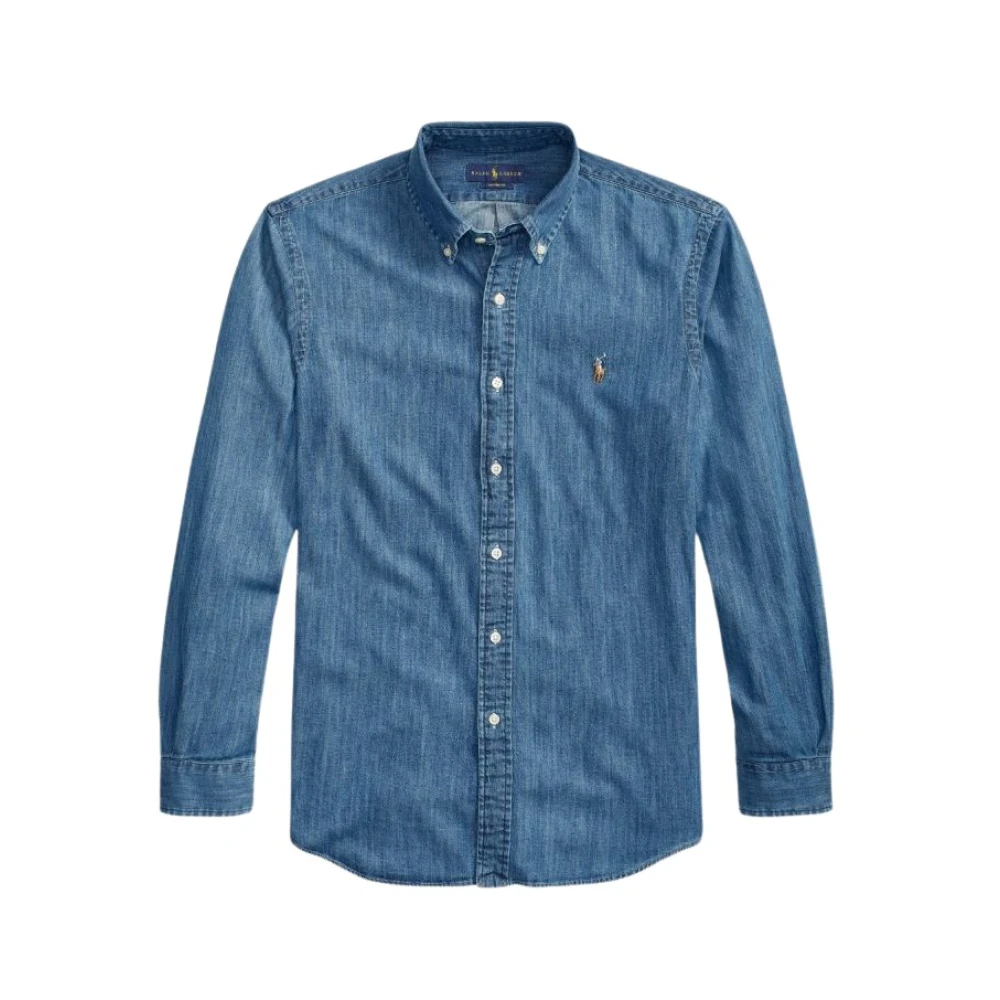 Custom Fit Oxford Skjorte - Denim Blå