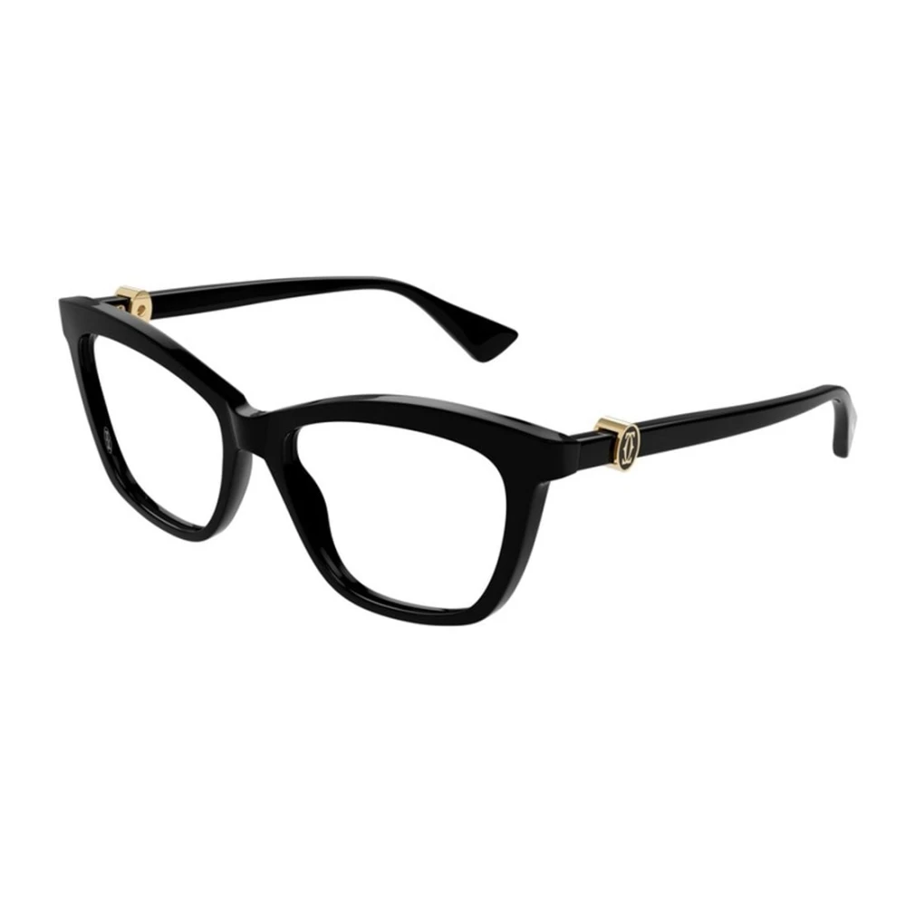 Cartier Women's Black Glasses, 54 Mm, Butterfly Optical Frame